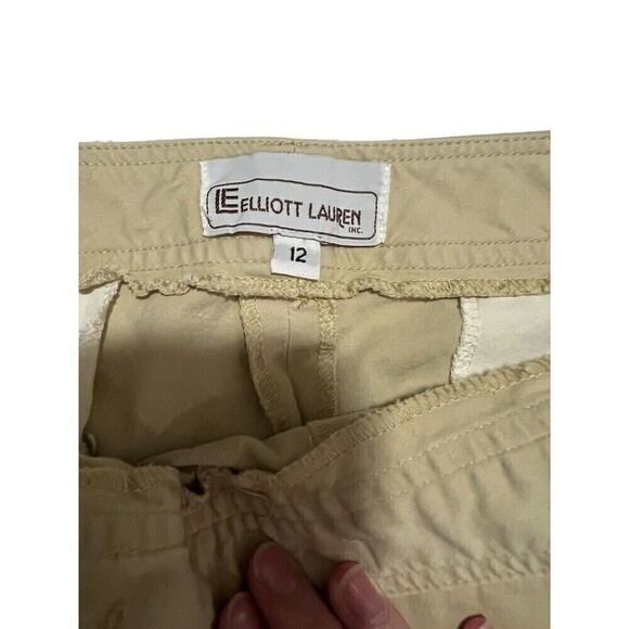 Elliott Lauren Yellow Straight Leg Ankle Pants Womens Size 12 - Picture 4 of 5